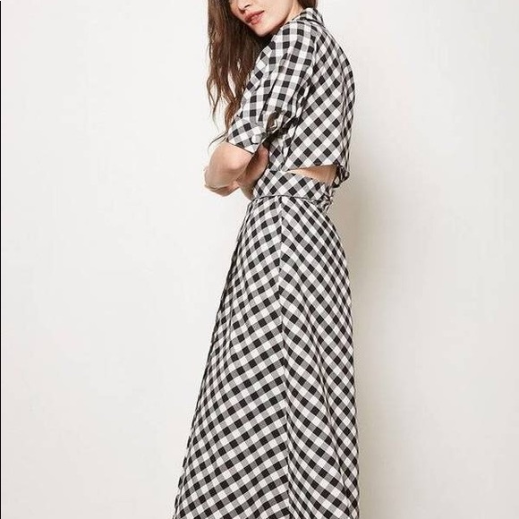 HABITUAL Gingham Wrap Midi DRess - Picture 4 of 8